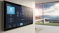 Smart Home Control Panel Climate, Security, Automation System Royalty Free Stock Photo