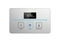 Smart home control panel displaying fan status Royalty Free Stock Photo