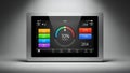 Smart Home Control Panel Interface with Security, Lights, and Temperature Settings Royalty Free Stock Photo