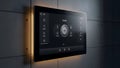 Smart Home Control Panel Interface - Security, Lights, Thermostat Royalty Free Stock Photo