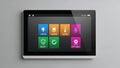Smart Home Control Panel Lighting, Heating, Security, Entertainment - Tablet Interface Royalty Free Stock Photo