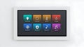 Smart Home Control Panel Lighting, Security, Music, Temperature Royalty Free Stock Photo