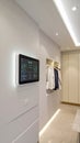 Smart Home Control Panel in a Modern Hallway Royalty Free Stock Photo