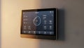 Smart Home Control Panel - Modern Touchscreen for Home Automation and Energy Management Royalty Free Stock Photo