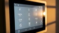 Smart Home Control Panel Screen - Lighting, Security, Temperature, Appliance Management Royalty Free Stock Photo