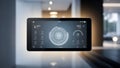 Smart Home Control Panel Tablet Interface, Home Automation System, Modern Technology Royalty Free Stock Photo