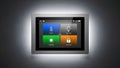 Smart Home Control Panel Temperature, Lighting, Security Touchscreen Interface Royalty Free Stock Photo