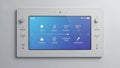 Smart Home Control Panel Touchscreen Display for Climate, Security, and Entertainment Royalty Free Stock Photo