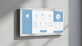 Smart Home Control Panel Touchscreen, Home Automation System Interface, Modern Technology Royalty Free Stock Photo
