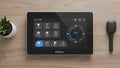 Smart Home Control Panel With Touchscreen Interface - Smart Security System Royalty Free Stock Photo