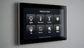 Smart Home Control Panel Touchscreen - Lights, Thermostat, Security, Blinds Royalty Free Stock Photo