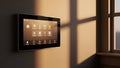 Smart Home Control Panel Wall Mounted Tablet for Automated Living Royalty Free Stock Photo