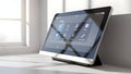 Smart Home Control Tablet Automation, Security, Climate Royalty Free Stock Photo