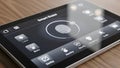 Smart Home Control Tablet Security System, Automation, IOT Royalty Free Stock Photo