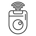 Smart home device sending data through wifi icon