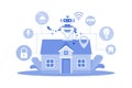 Smart home devices employ AI for automation Royalty Free Stock Photo