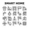 Smart Home Equipment Collection Icons Set Vector Royalty Free Stock Photo