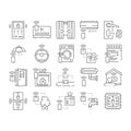 Smart Home Equipment Collection Icons Set Vector . Royalty Free Stock Photo