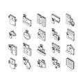 Smart Home Equipment Collection isometric icons set vector Royalty Free Stock Photo