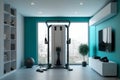 Smart home gym with voice-activated equipment and customizable workout plans