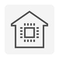 Smart home or home automation vector icon design, 48X48 pixel perfect and editable stroke Royalty Free Stock Photo