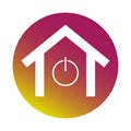 Smart home icon. Power button symbol. Start switch Vector. Energy off. Royalty Free Stock Photo