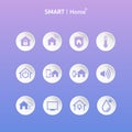 Smart home icons set Royalty Free Stock Photo