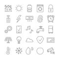 Smart home icons set. Royalty Free Stock Photo