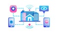 Smart Home Internet of Things Connectivity Hub, vector design Generative AI Royalty Free Stock Photo