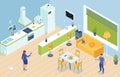 Smart Home Isometric Interior Royalty Free Stock Photo