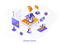 Smart home isometric web banner Royalty Free Stock Photo