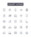 Smart home line icons collection. Collaboration, Partnership, Dependence, Synergy, Unity, Cooperation, Trust vector and