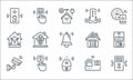 smart home line icons. linear set. quality vector line set such as air cooler, humidifier, cctv, camera, smart switch, home Royalty Free Stock Photo
