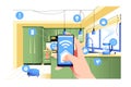 Smart home management via a mobile app