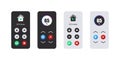 Smart home mobile interface. Smart home control icons. Vector illustration