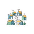 Smart Home Network Illustration Royalty Free Stock Photo