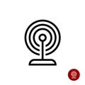 Smart home or office beacon radar icon.