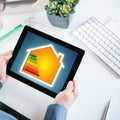 Smart home online energy control Royalty Free Stock Photo
