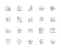 Smart home outline icons collection. Smart, Home, Automation, IoT, Intelligent, Security, Wireless vector and