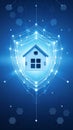 Smart Home Security Digital Shield Concept Royalty Free Stock Photo