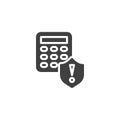 Smart home security system alert vector icon Royalty Free Stock Photo