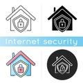 Smart home security system icon Royalty Free Stock Photo