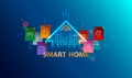 Smart home system. Internet of things concept. Smart Technology background