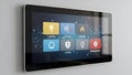 Smart Home Tablet Interface Lighting, Climate, Security, Entertainment Control Royalty Free Stock Photo