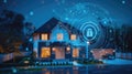 Smart home technology conceptual banner, Home security and Smart home concept Royalty Free Stock Photo