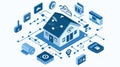 Smart Home Technology: A Connected Home Ecosystem Royalty Free Stock Photo