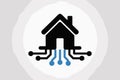 Smart Home Technology and Connectivity Icon, smart living concept Royalty Free Stock Photo