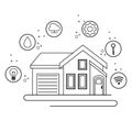 Smart home technology icon Royalty Free Stock Photo