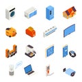 Smart Home Technology Isometric Icons Collection Royalty Free Stock Photo