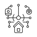 Smart Home Technology Network Connected Devices Icon Royalty Free Stock Photo